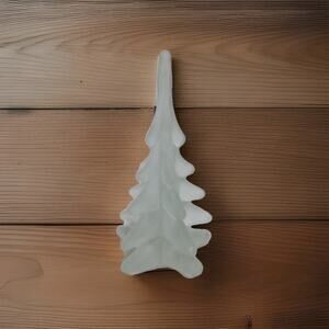 Vintage Art Glass Christmas Tree Frosted Satin 8.75 Inches Tall